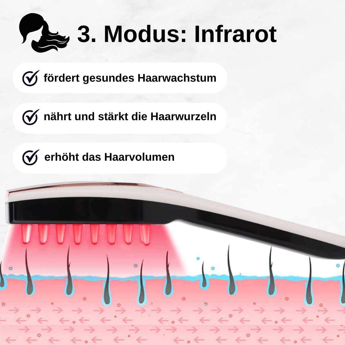 CkeyiN® - 3 in 1 Infrarot-Kamm